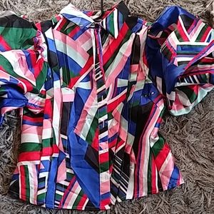 Collard Peplum Blouse